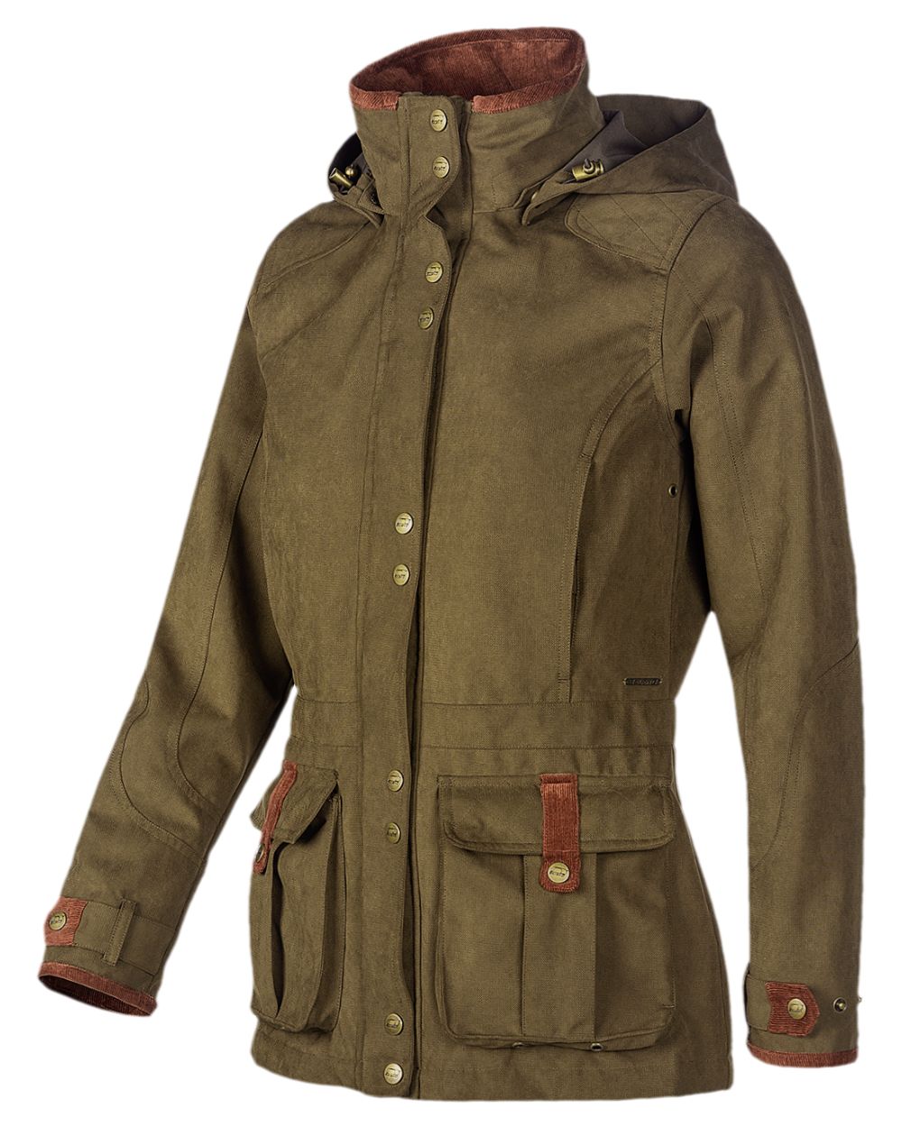 Pine Green Coloured Baleno Womens Ladywood Fashionable Country Jacket on white background