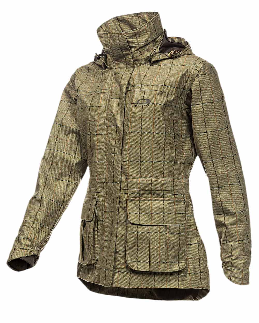 Check Khaki Coloured Baleno Womens Pembroke Printed Packaway on white background