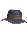 Baleno Caitlin Printed Tweed Hat in Check Navy #colour_check-navy