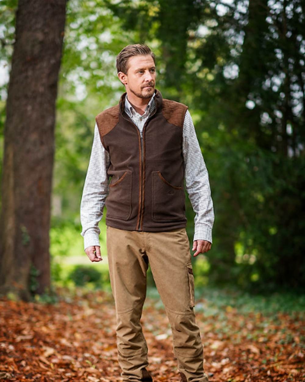 Baleno Newington Fleece Gilet in Chocolate