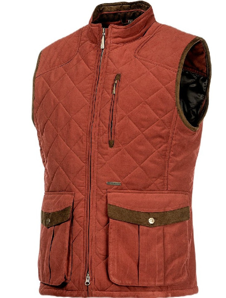 Baleno Thames Quilted Bodywarmer in Brick 