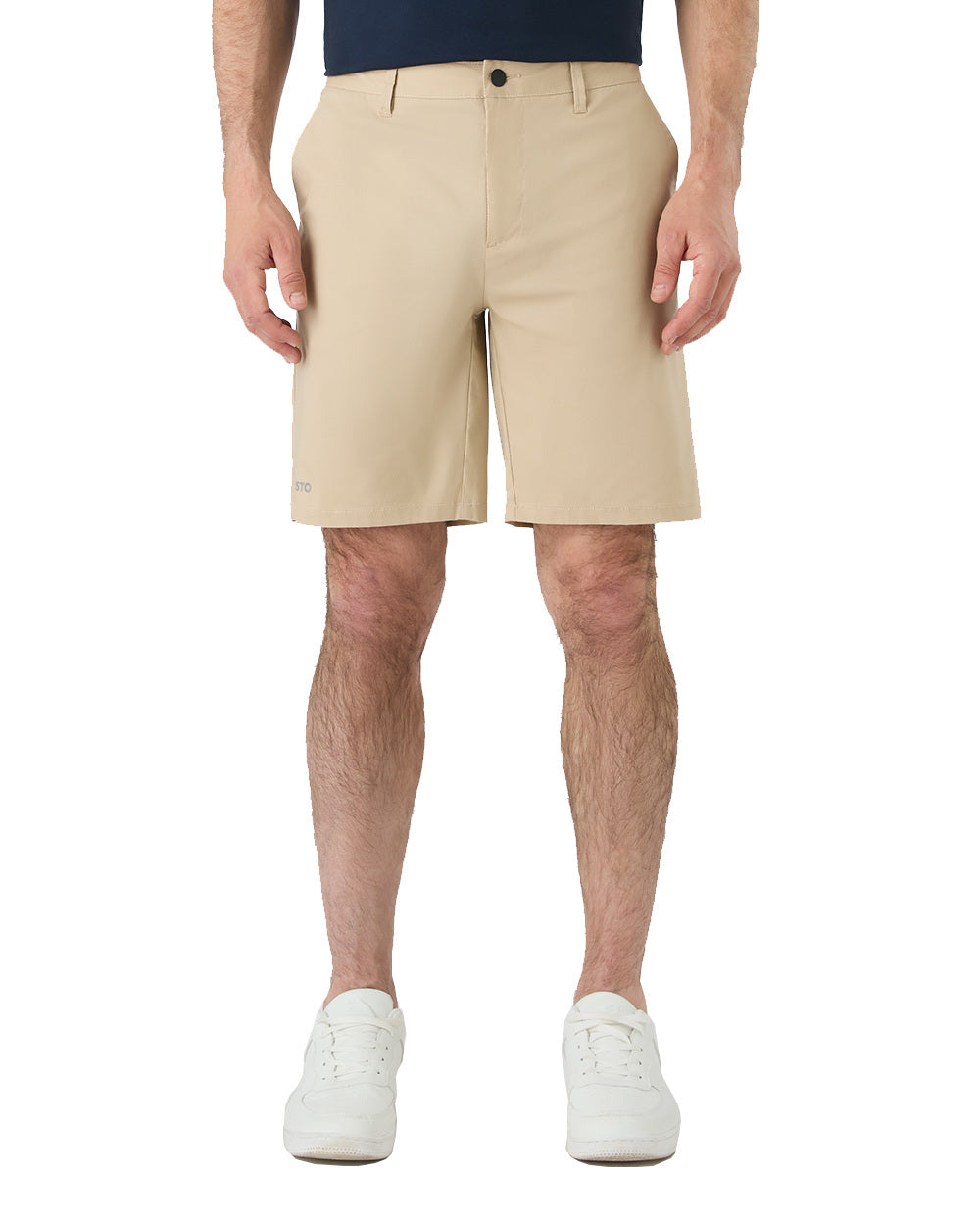 Beige Coloured Musto Mens RIB Fast Dry Shorts On A White Background
