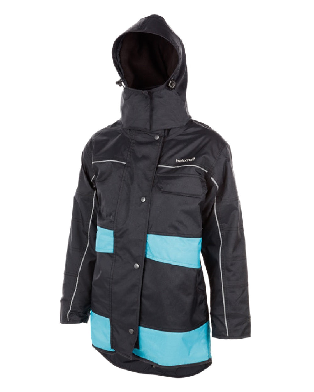 Charcoal Blue Coloured Betacraft Womens ISO940 Parka on white background