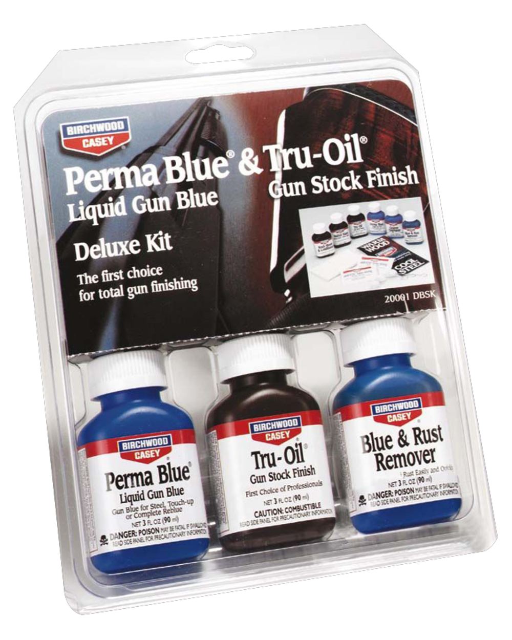 Birchwood Casey 20001 Perma Blue & Tru-Oil Complete Kit On White Background