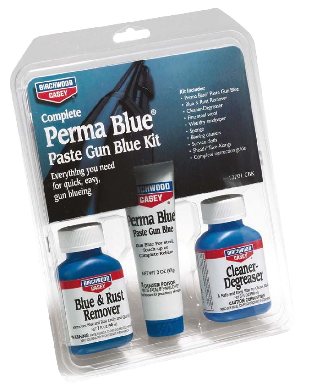Birchwood Casey Perma Blue Paste Complete Kit On White Background
