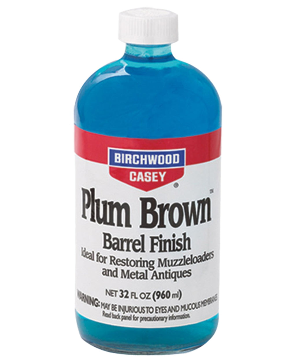 Birchwood Casey Plum Brown Glass Bottle On White Background