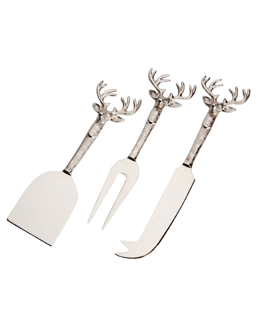 Bisley 3 Piece Stainless Steel Cheese Set on white background
