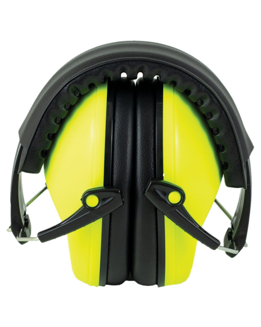 Luminous Yellow Coloured Bisley Compact Hearing Protection on white background