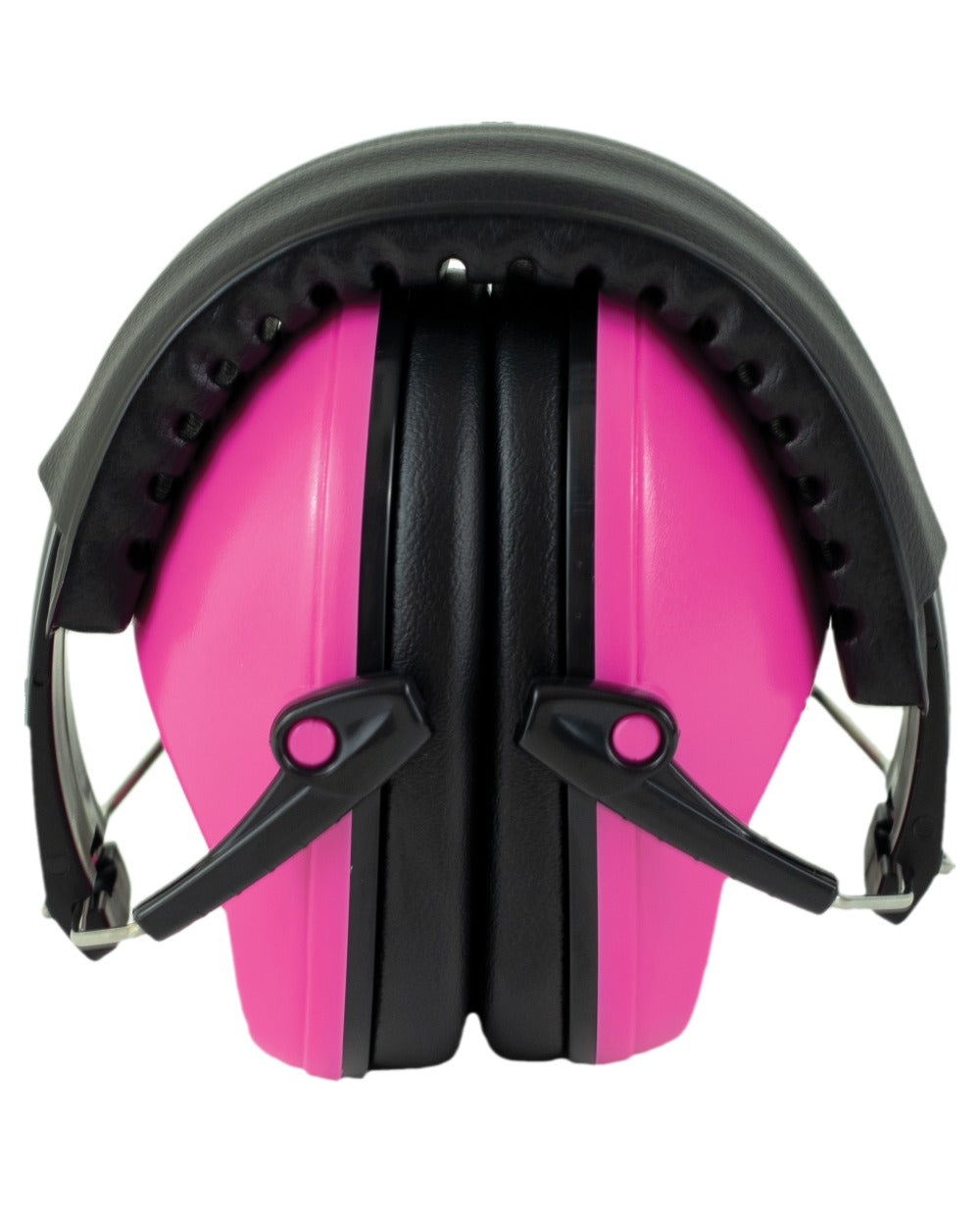 Pink Coloured Bisley Compact Hearing Protection on white background