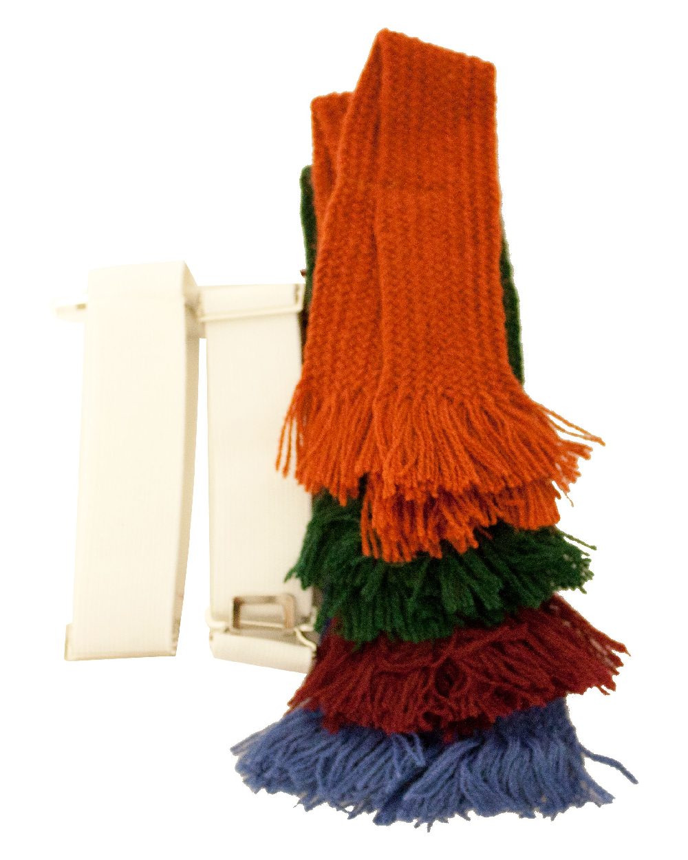 Subdued Coloured Bisley Garter Set on white background