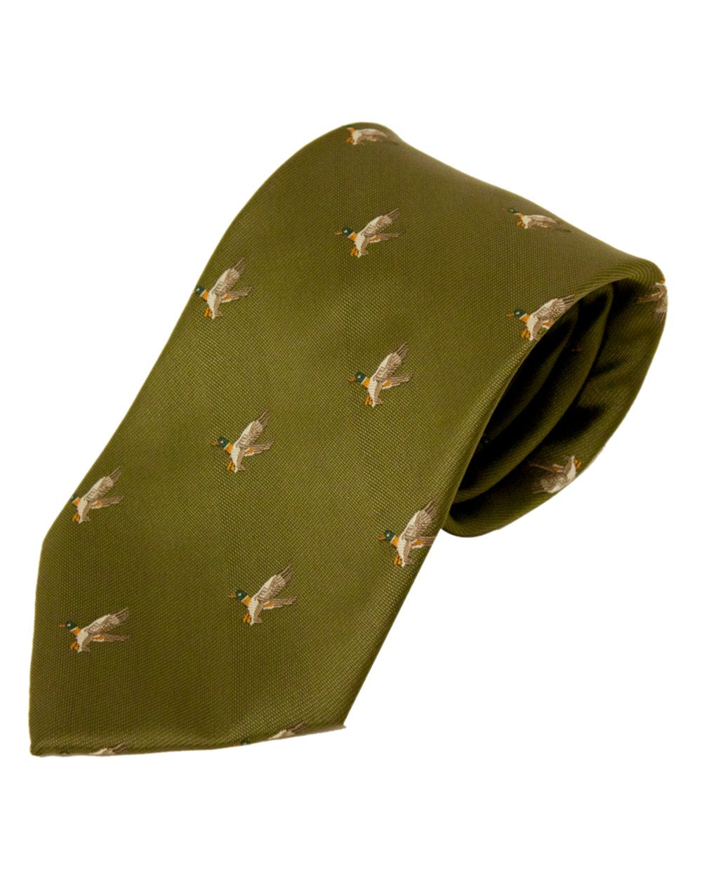 Ducks Style Bisley Polyester Tie on white background
