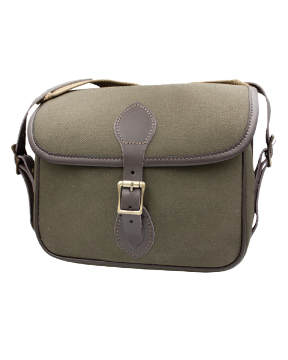 Green Coloured Bisley Quickload Canvas Cartridge Bags on white background