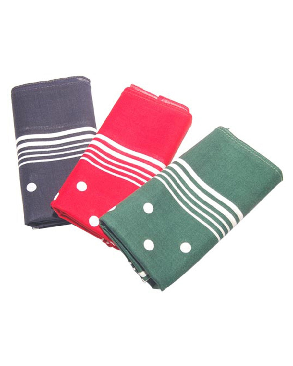 Bisley Spotted Handkerchiefs On White Background