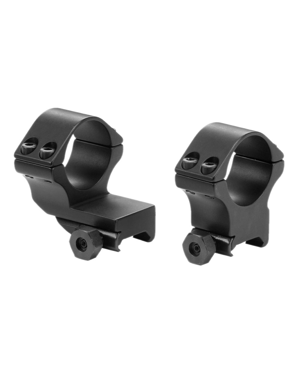 Bisley Two Piece 30mm High Extended Weaver Mount On White Background