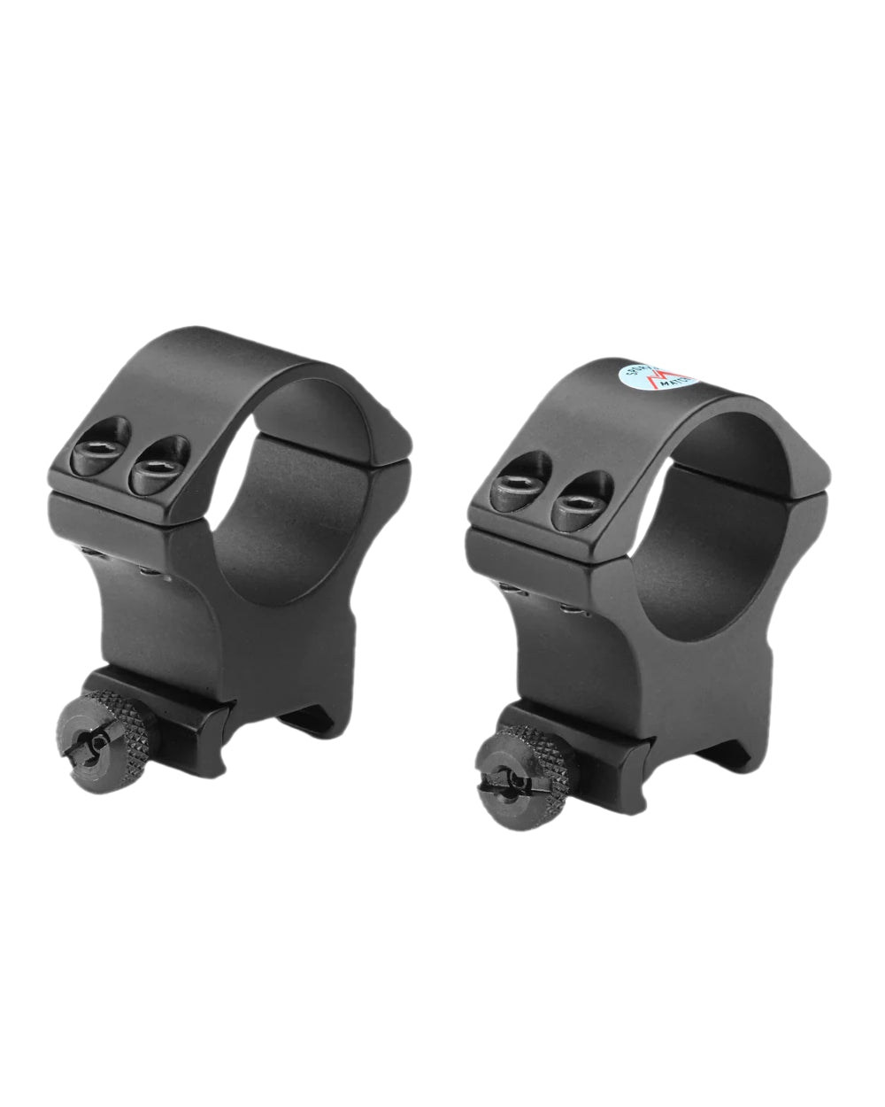 Bisley Two Piece 30mm High Weaver Mount On White Background