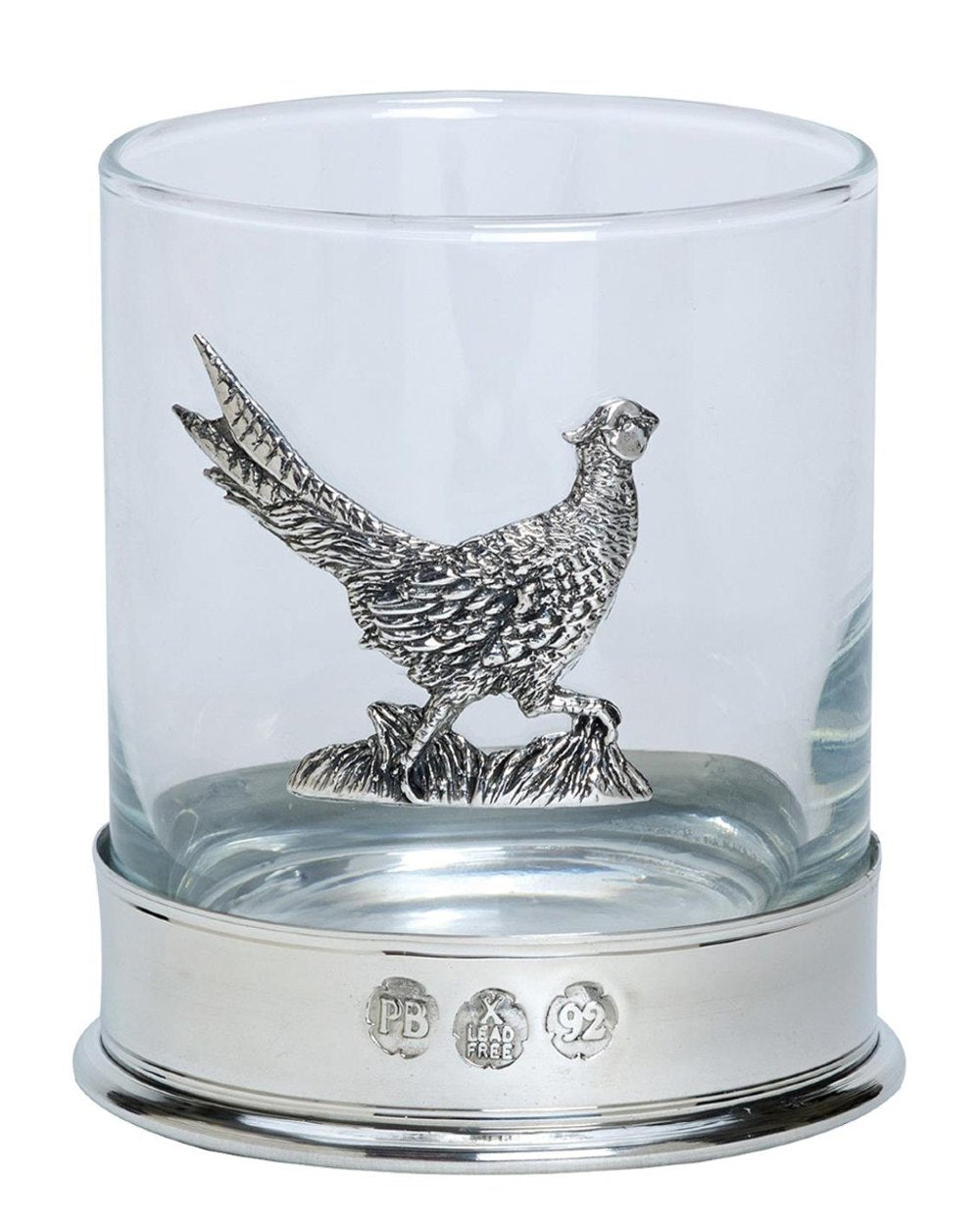 Bisley whisky Glasses In Running Pheasant on a white background