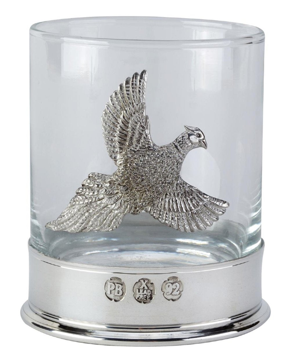 Bisley whisky Glasses In Flying Pheasant on a white background
