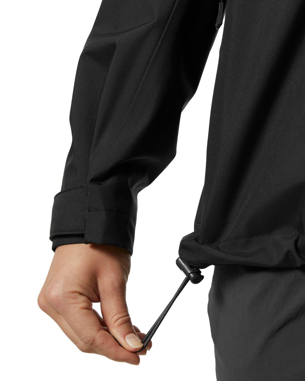 Black coloured Helly Hansen Womens Crew Sailing Jacket 2.0 on white background