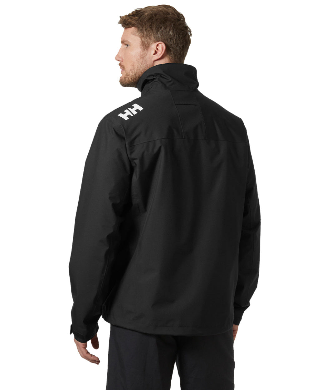 Black Coloured Helly Hansen Mens Crew Midlayer Jacket 2 On A White Background