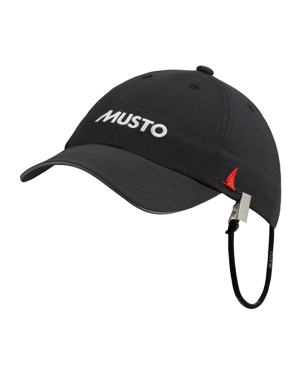 Black Coloured Musto Childrens Essential Fast Dry Crew Cap On A White Background