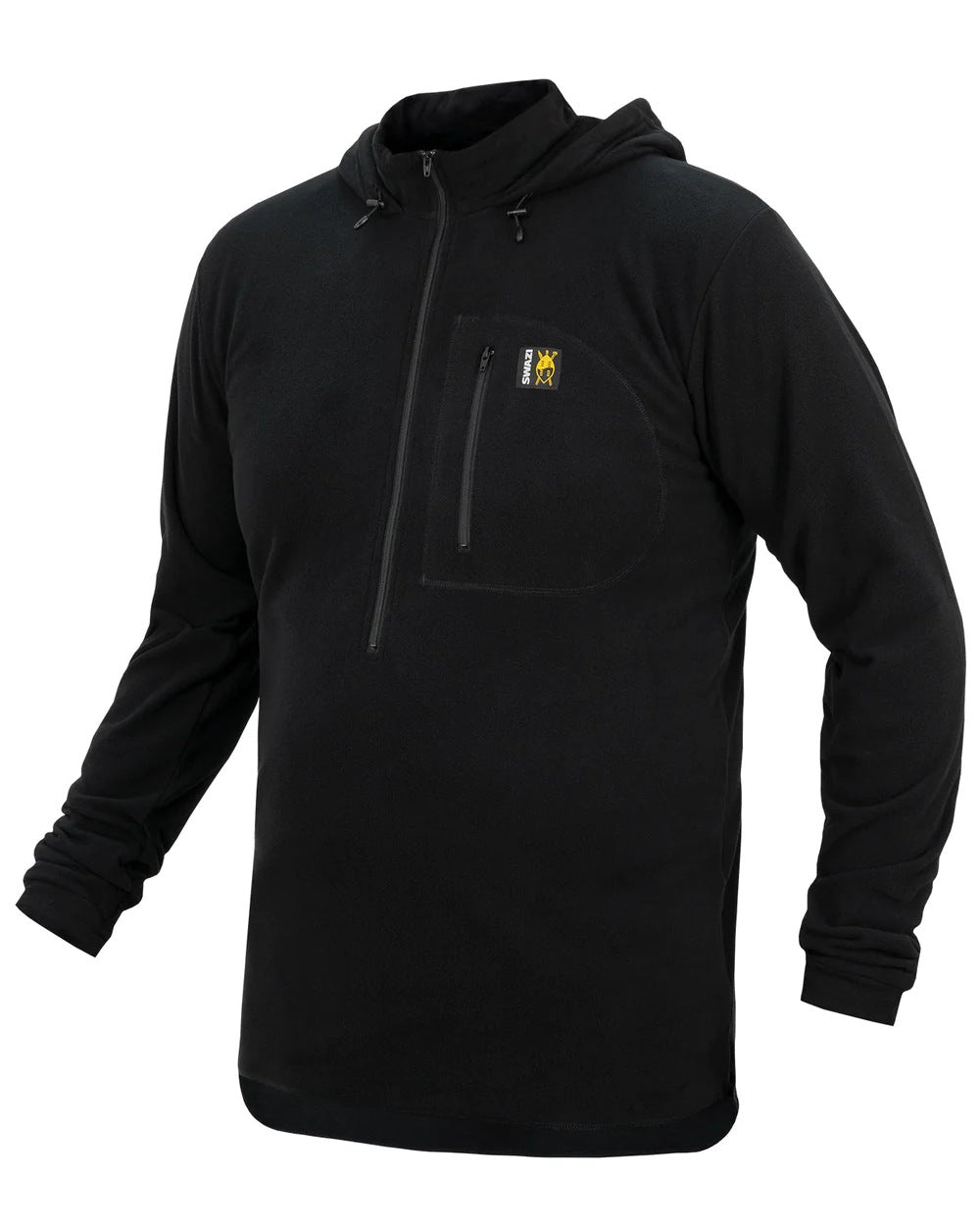 Black Coloured Swazi Brocco Shirt on white background