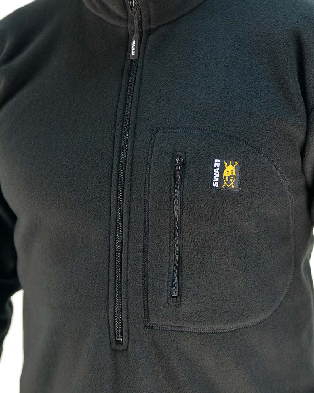 Black Coloured Swazi Bush Shirt On A White Background