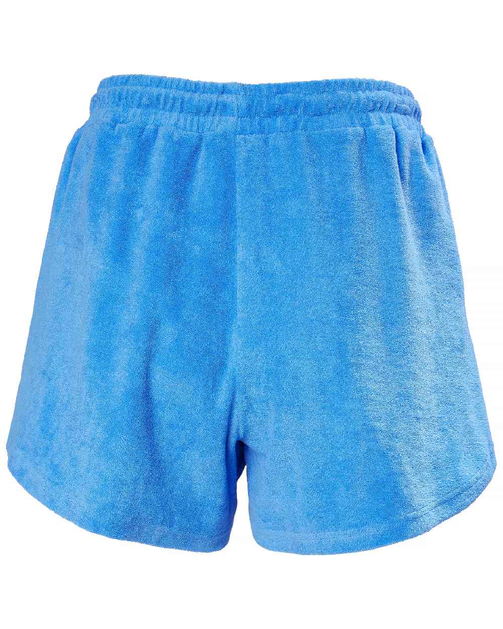 Ultra Blue coloured Helly Hansen womens siren towelling shorts on white background 