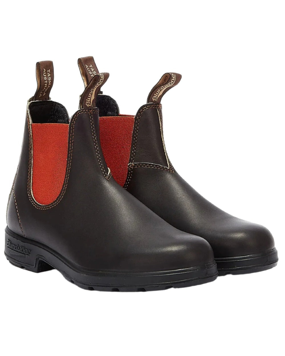 Brown Terracotta coloured Blundstone 1918 Brown Terracotta Chelsea Boots on white background