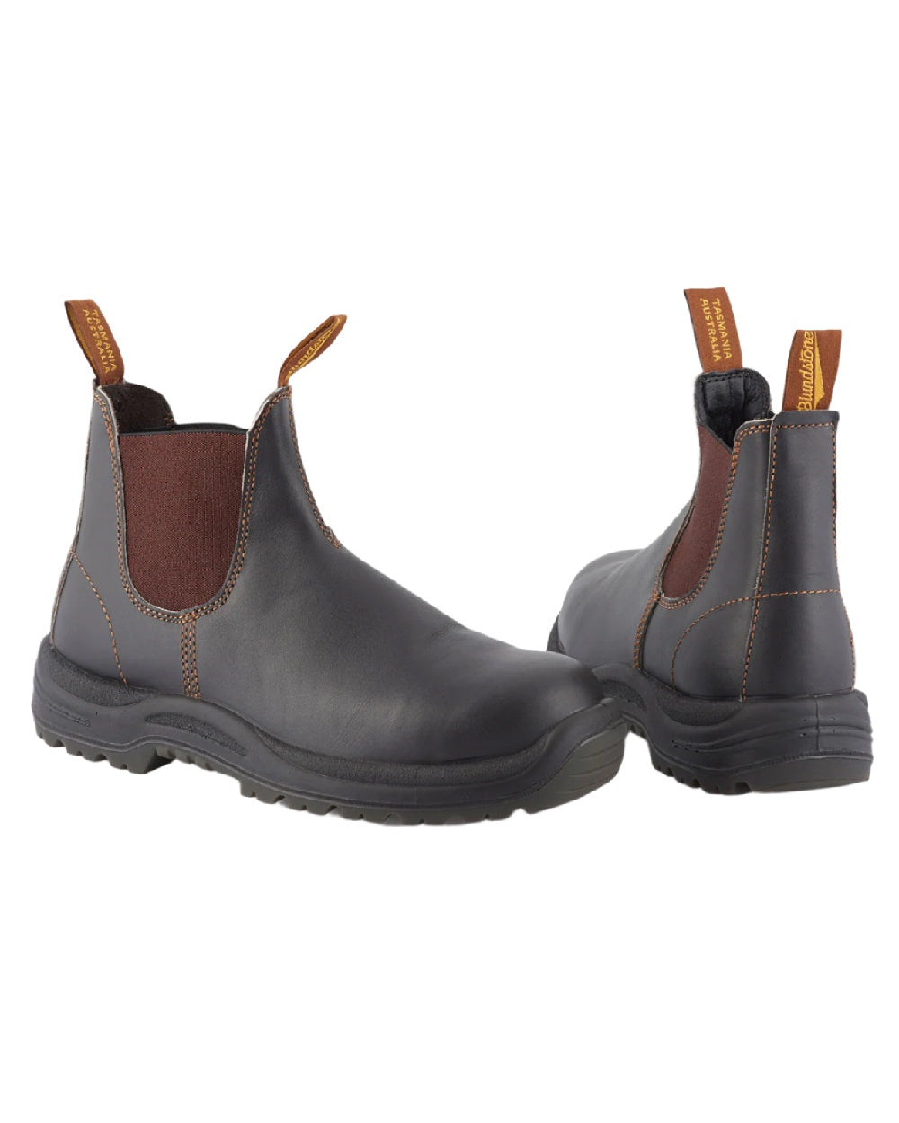 Brown coloured Blundstone 192 Safety Boots on white background