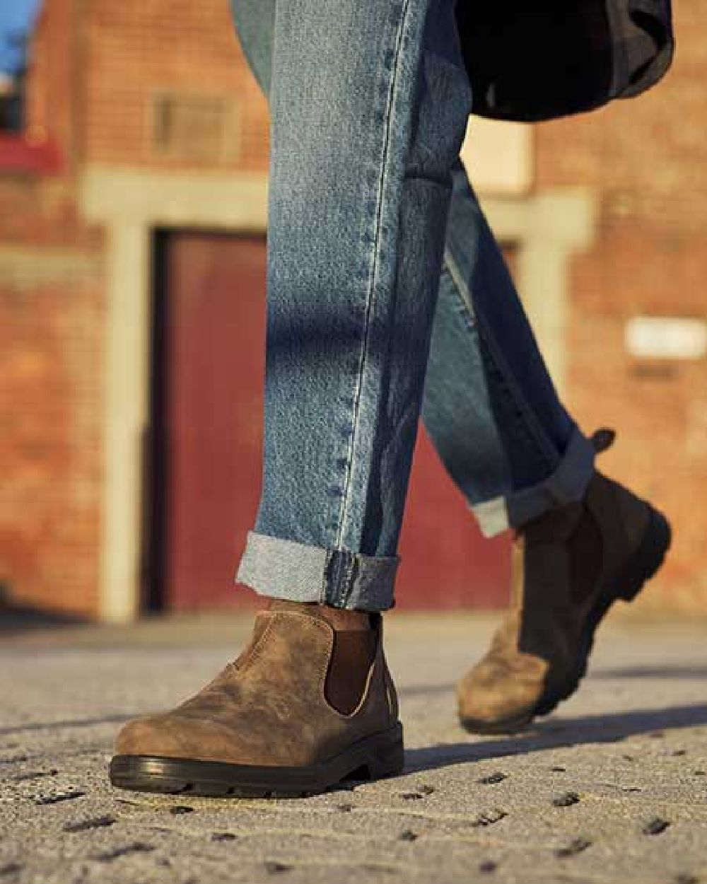 Rustic Brown Coloured Blundstone 2036 Rustic Brown Shoes on outdoor background