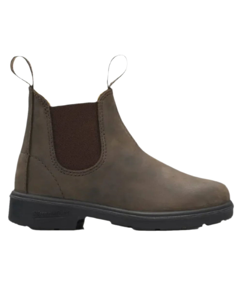 Rustic Brown Coloured Blundstone Childrens 565 Rustic Brown Leather Boots on white background