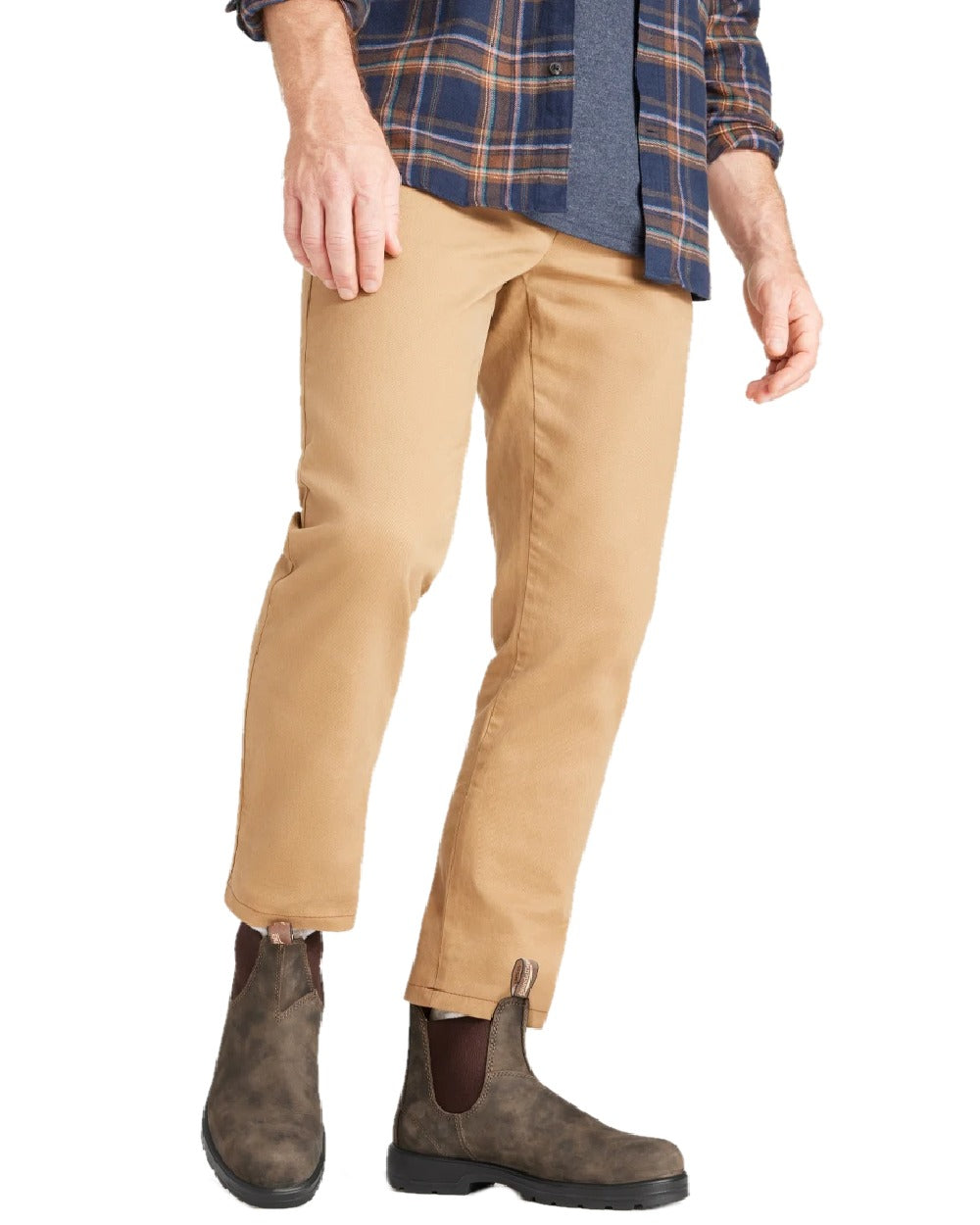 Rustic Brown coloured Blundstone Classic 585 Chelsea Boots on white background