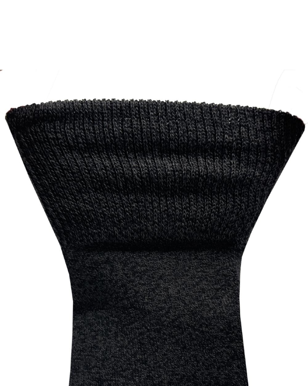 Black Grey coloured Bramble Mens Welly Socks on white background