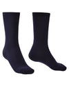 Navy coloured Bridgedale Base Layer Thermal Liner Socks on white background #colour_navy