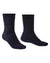Front of Navy coloured Bridgedale Heavyweight Merino Performance Socks on a white background #colour_navy