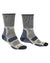 Indigo coloured Bridgedale Hike Lightweight Cotton Cool Socks on white background #colour_indigo