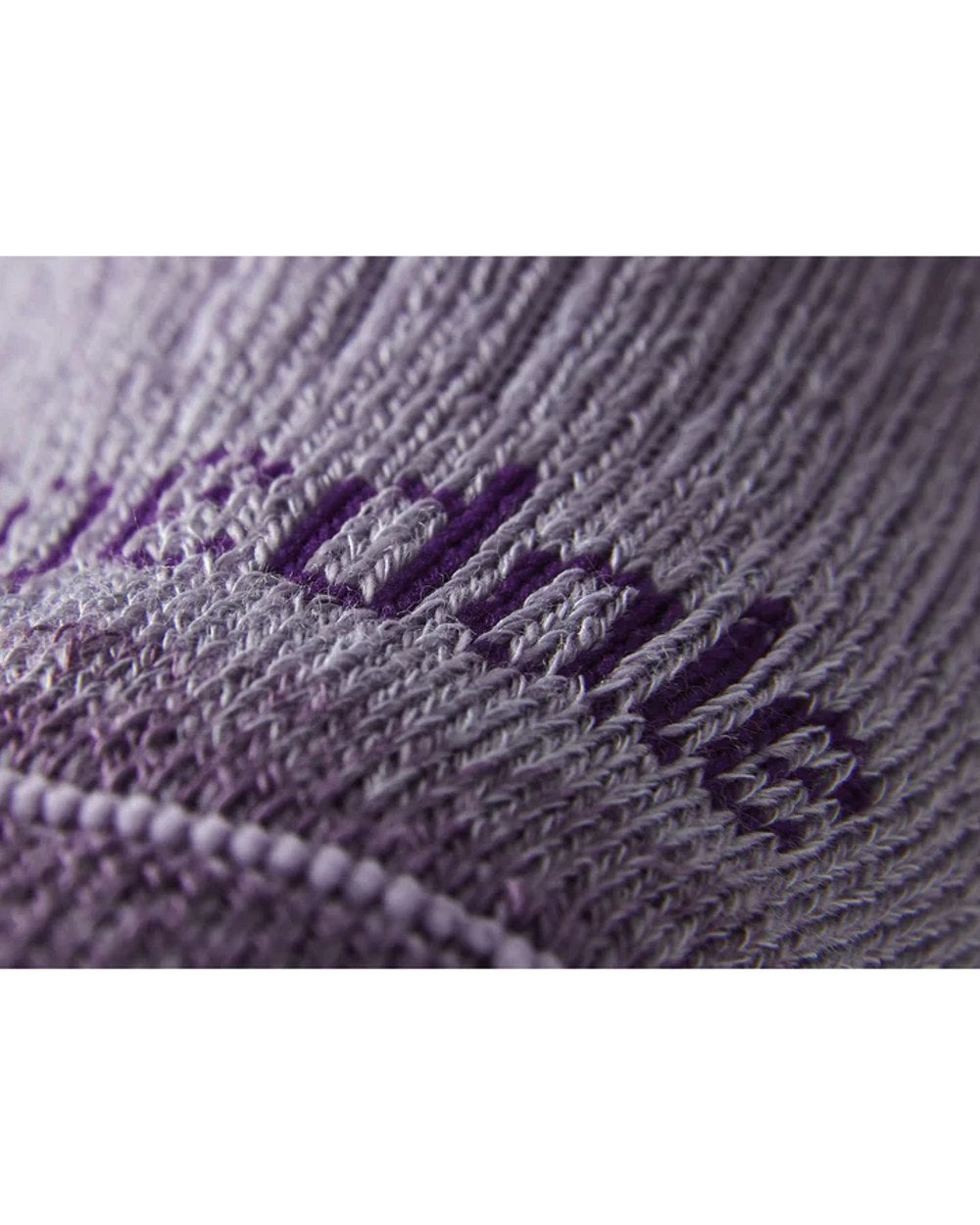 Violet coloured Bridgedale Womens Midweight Merino Comfort Boot Socks on white background