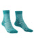 Front of Teal coloured Bridgedale Womens Ultra Light Merino Performance Socks on a white background #colour_teal