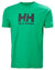 Bright Green Helly Hansen Mens Logo T-Shirt On A White Background #colour_bright-green