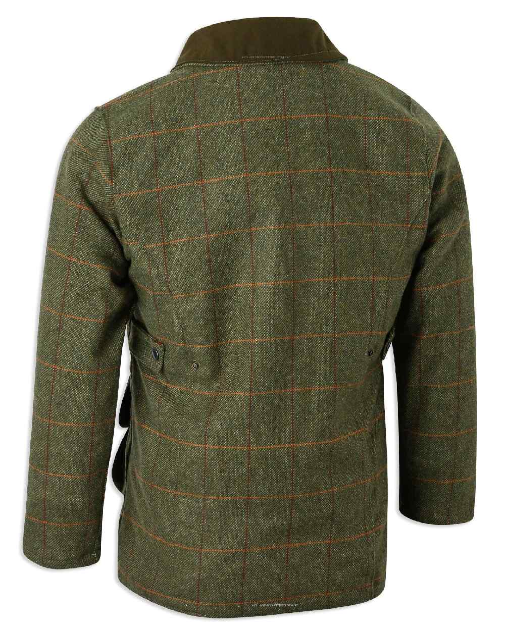 Dark Green coloured Bronte Ladies Crompton Tweed Field Coat on white background