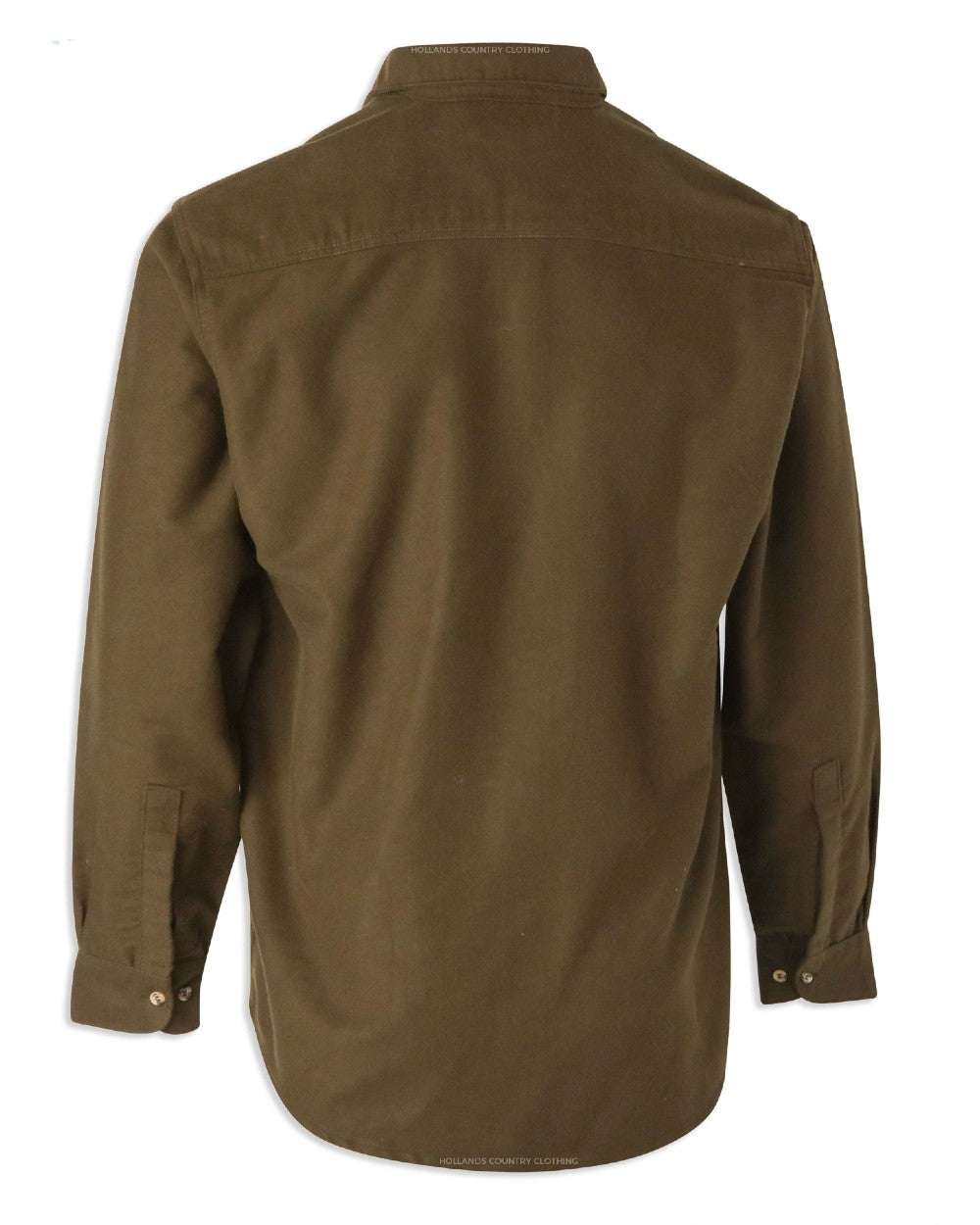 Green coloured Bronte Moleskin Shirt on white background