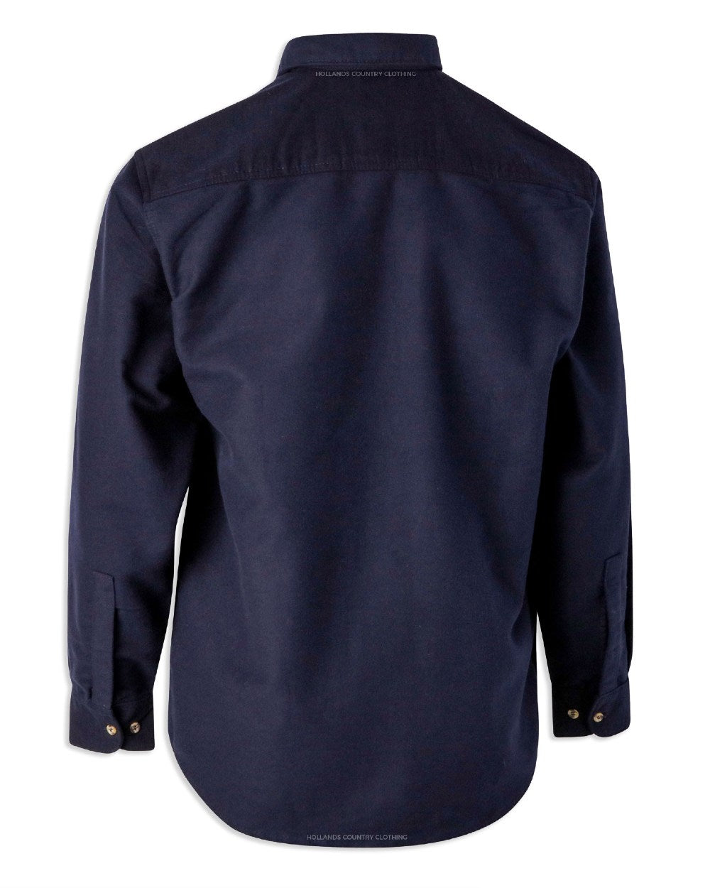 Navy coloured Bronte Moleskin Shirt on white background