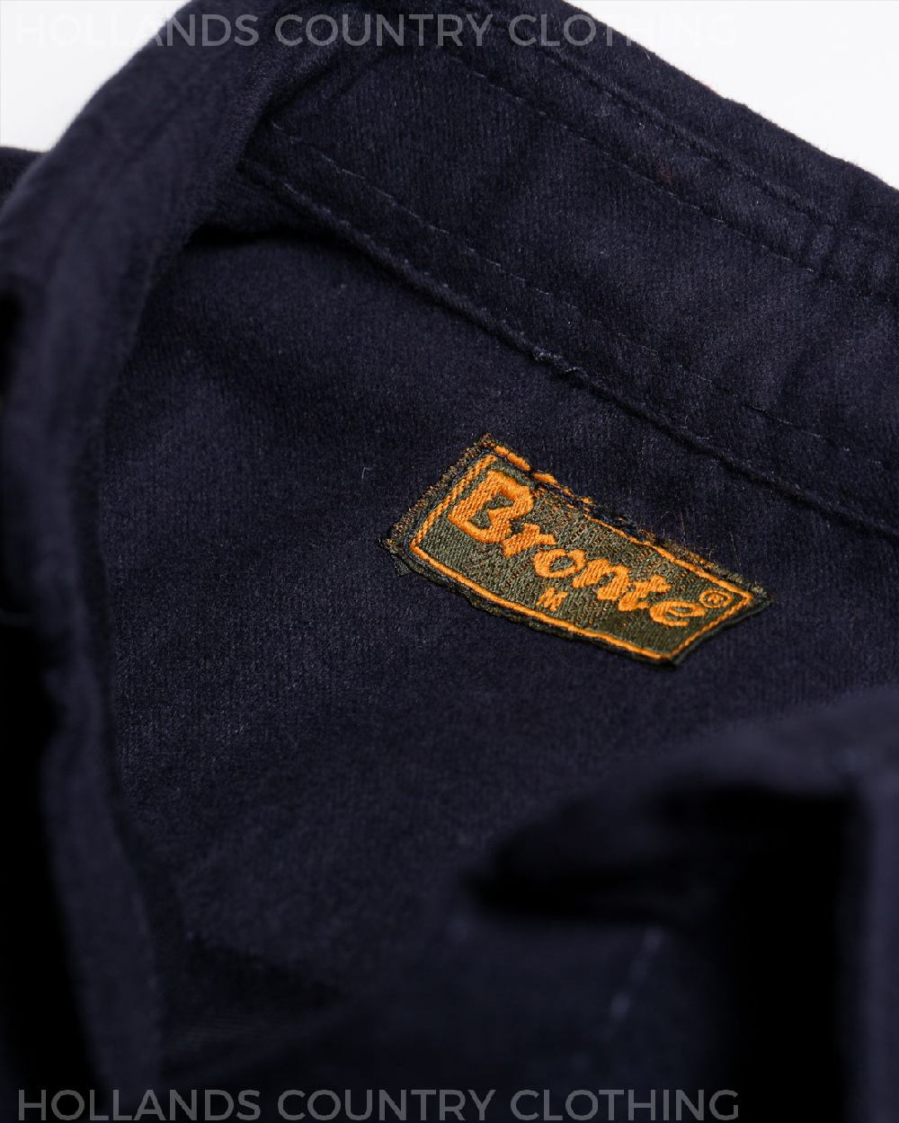 Navy coloured Bronte Moleskin Shirt on white background
