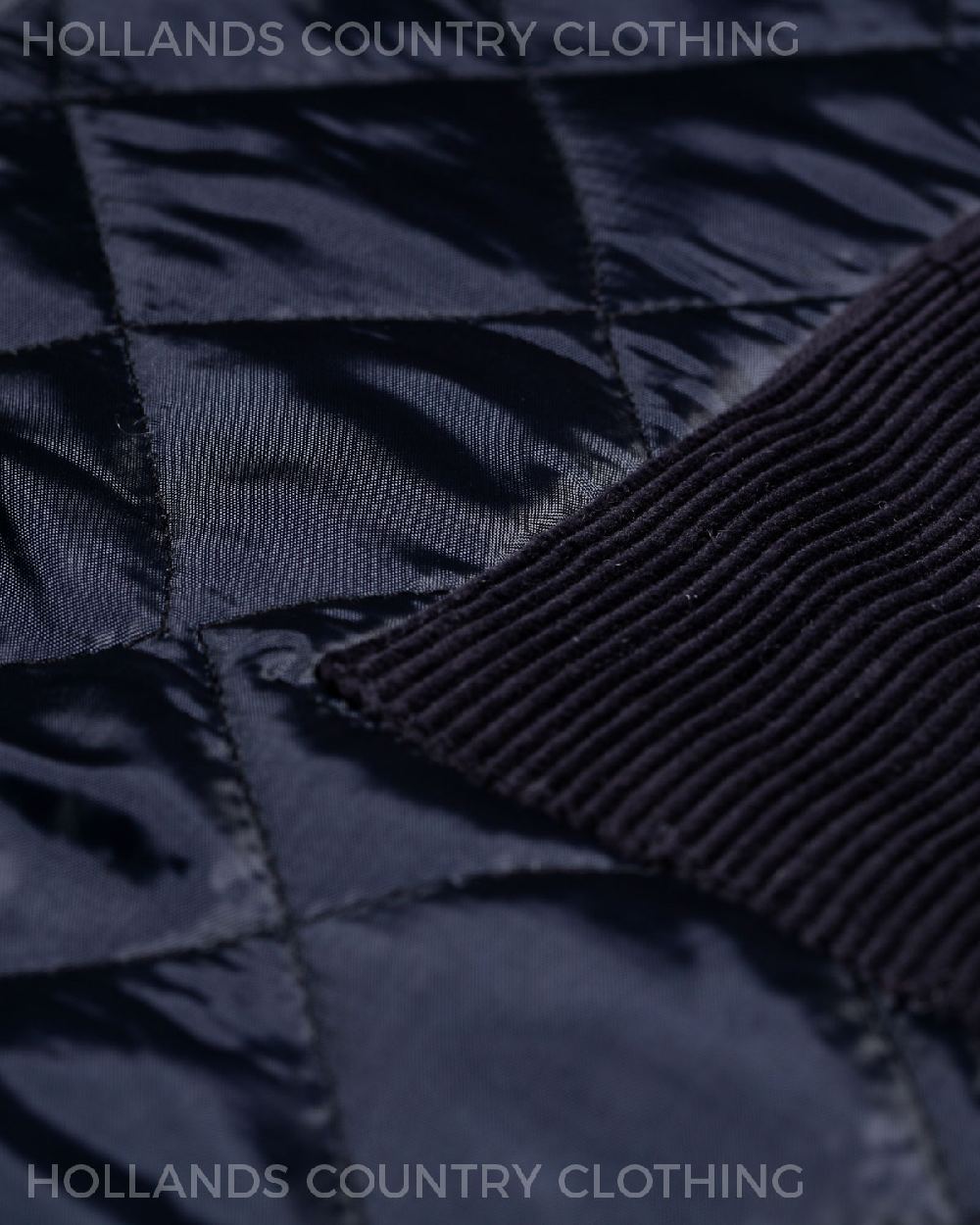 Navy coloured Bronte Quilted Bodywarmer on white background