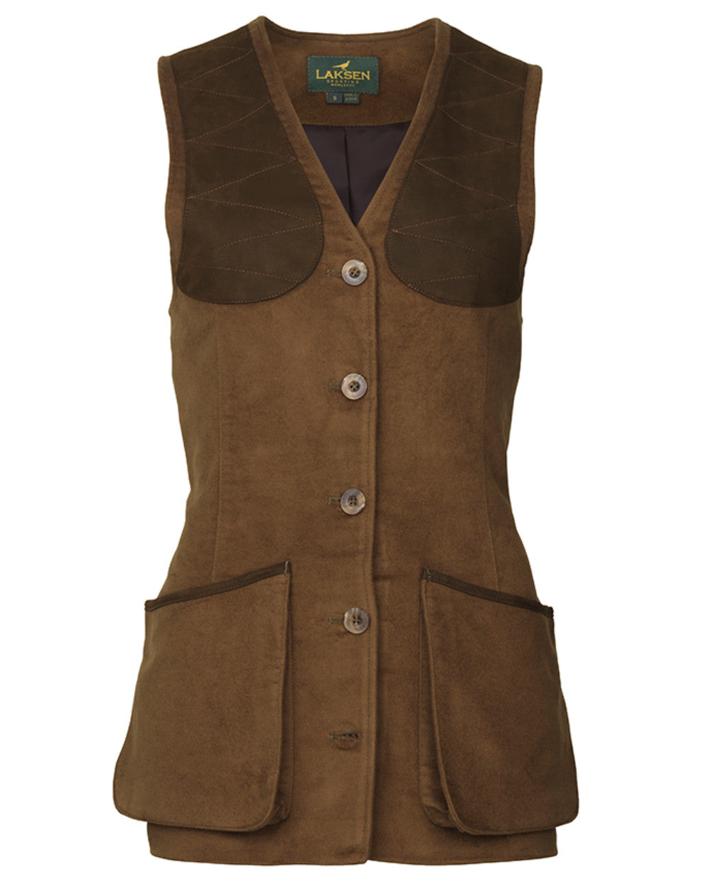 Bronze Coloured Laksen Lady Belgravia Beauly Shooting Vest On A White Background