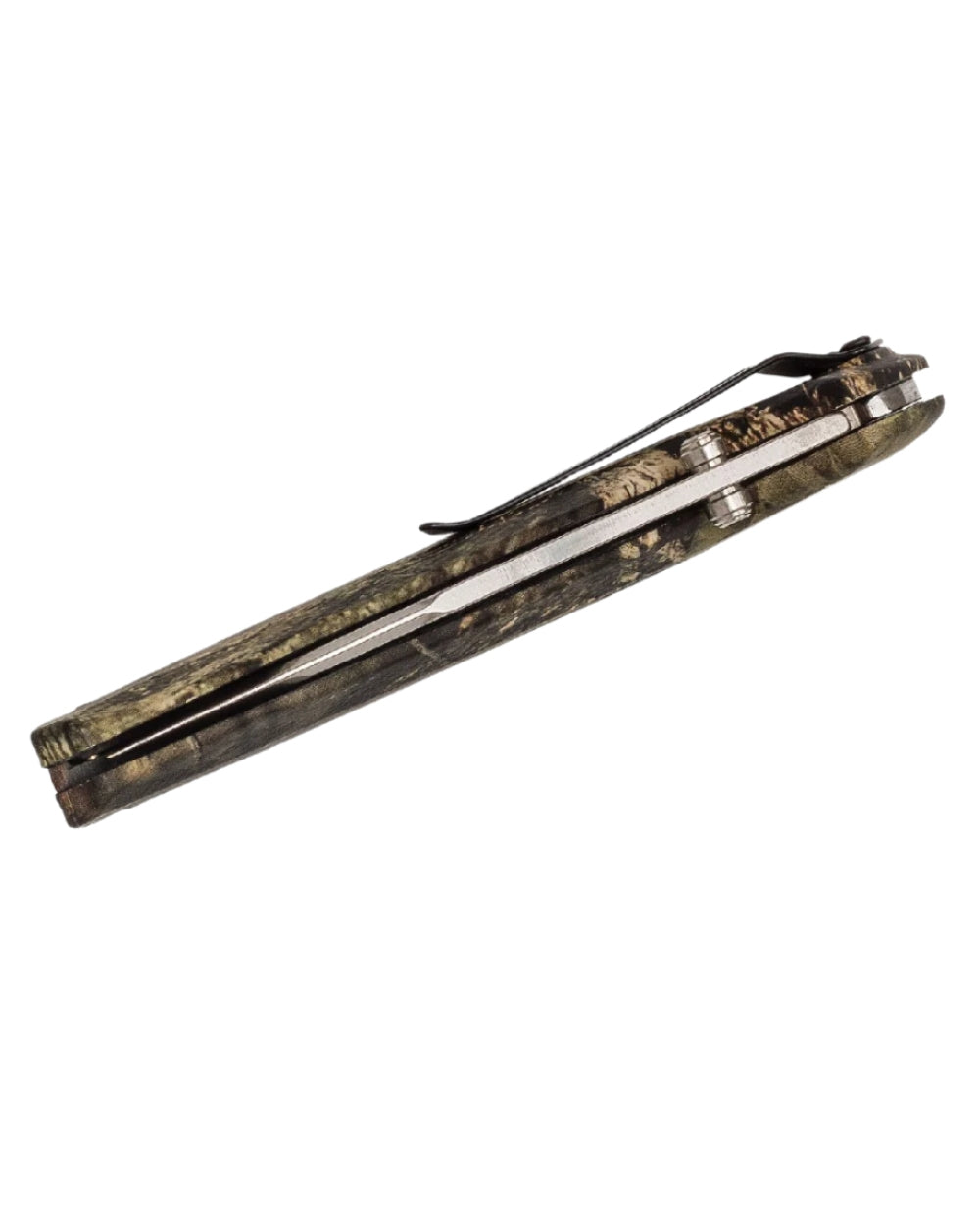 Green Camo coloured Buck Bantam BLW Knife on white background