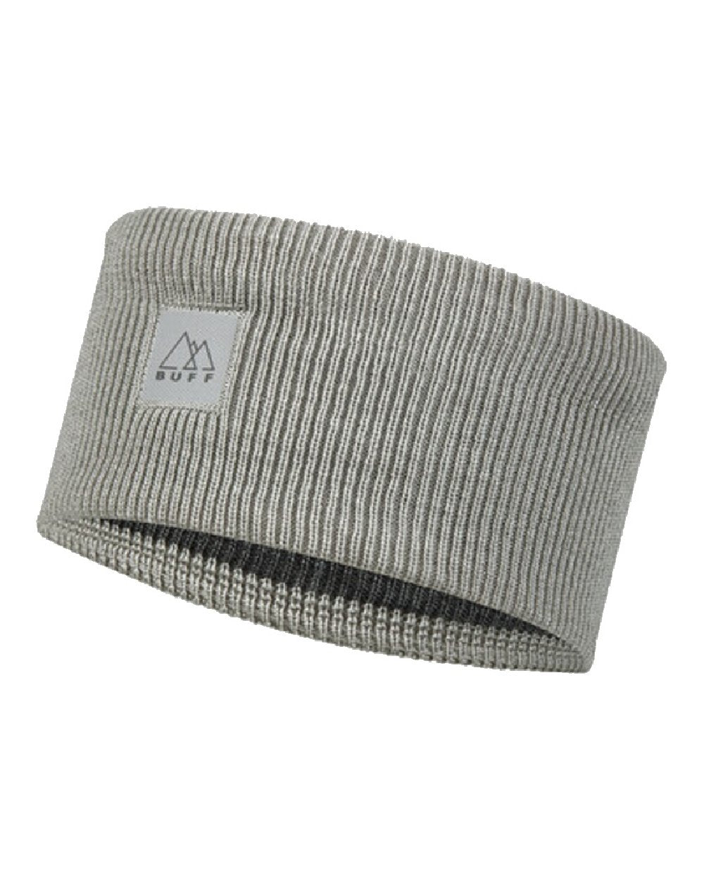 Light Grey Coloured Buff CrossKnit Headband on white background