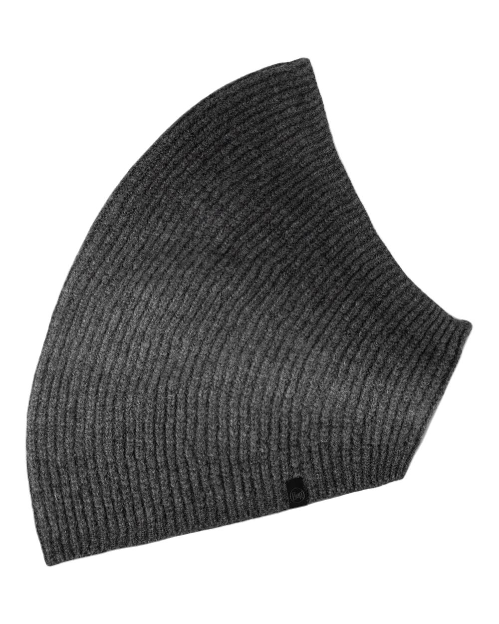 Graphite coloured Buff Datma Knitted Neckwarmer on white background