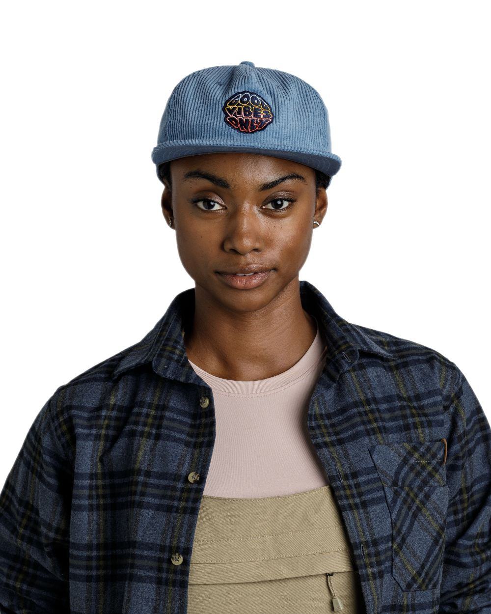 Water Coloured Buff Dister Chill Trucker Cap on white background