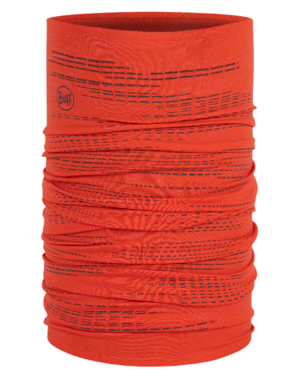 Orange Red Coloured Buff DryFlx Neck Gaiter on white background
